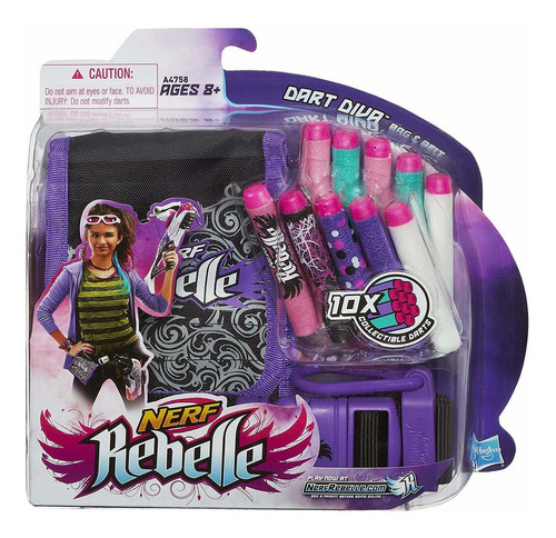 Hasbro Nerf Rebelle Dardo De La Diva Bolsa Y La Correa