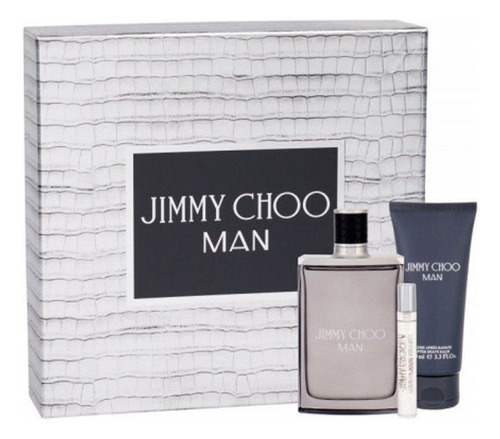 Set De Perfume Jimmy Choo Man Edt, 100 Ml, 3 Piezas, Para Ho