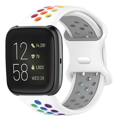 Binsiton Bandas De Arcoíris Compatibles Con Fitbit Versa 2.