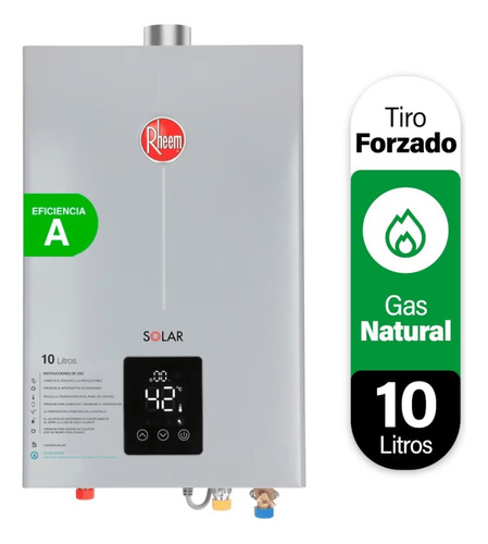 Calefont Rheem T-forzado Gas Natural 10 Litros