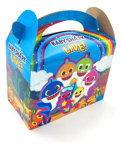 Caja Cajita Feliz Sorpresa X12 Unidades Baby Shark Marino