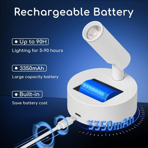 Foco Led Inalámbrico For Interiores Con Control Remoto,