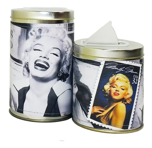 Imagen 3 de 3 de Combo Mate Aluminio Madera Yerbera Azucarera Marilyn Monroe
