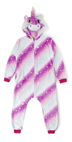 Pijama Nena Enterizo Polar Suave Diseño Estrellas Multicolor