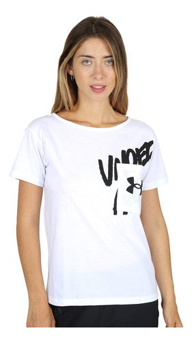 Remera Under Armour Overszed Gp Mujer En Blanco | Stock Cent