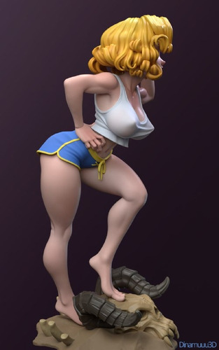 Vault Girl Fallout - Em Resina Pintada No Aerógrafo Pro