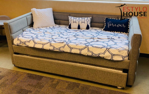 Imagen 5 de 5 de Cama Nido Doble Elegante, Estilo Moderno Patrón De Ladrillos