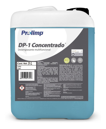 Desengrasante Multifuncional Industrial Dp1 Concentrado 5 L