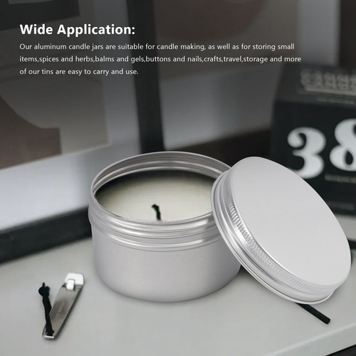 12 Latas De Metal Para Velas De 4 Oz Para Hacer Velas Tú Mis