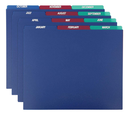 Pendaflex 40144 Top Tab File Guides, Monthly/jan-dec, 1/3 Ta