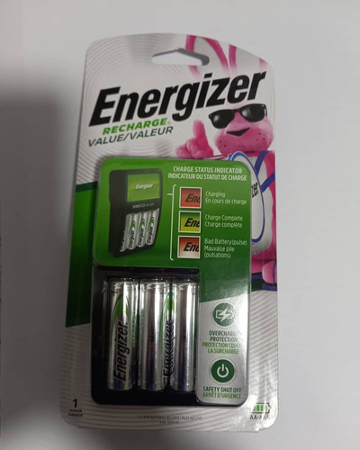 Cargador De Batería Energizer Con Pilas Aa