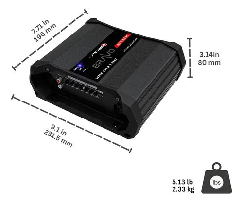 Amplificador De Coche Mono Stetsom Bravo Attack 3000 De 2 Oh