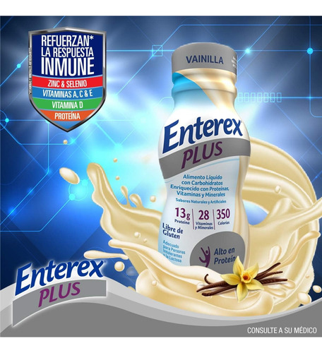 Bebida Vainilla Enterex Plus De 237ml 2 Botes
