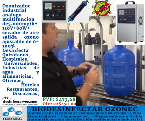 Imagen 2 de 10 de Ozonizador Hospital Industria Aire Agua Aliment Plantaciones
