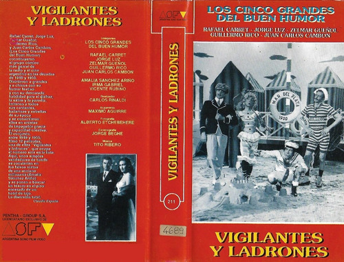 Vigilantes Y Ladrones Vhs Los Cinco Grandes Del Buen Humor