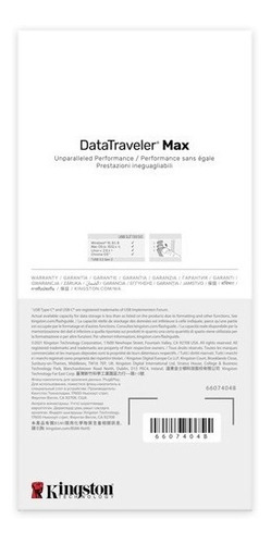 Imagen 6 de 9 de Pendrive De 1 Tb Kingston Datatraveler Max Usb-c With Usb 3