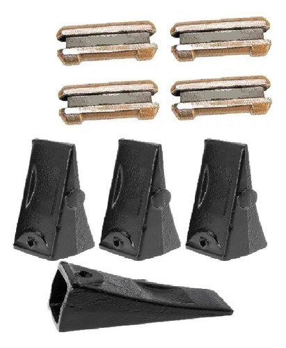 7107319 Kit 4 Unha Std Concha + 4 Pino Flex Para Bobcat 325