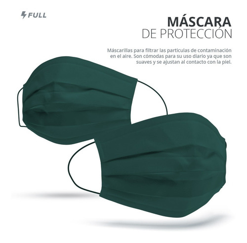 Imagen 4 de 8 de Cubrebocas Plisado Tricapa Termosellado Máxima Protección