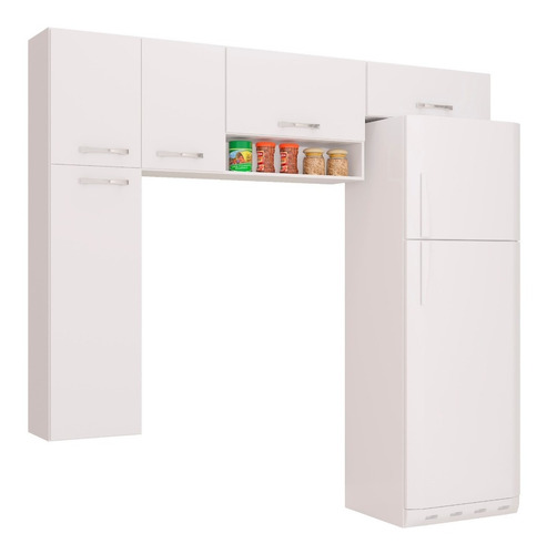Imagen 1 de 3 de Mueble Superior Cocina 5 Puertas Anita Blanco En L