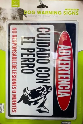 Señaletica Advertencia Perro Letrero Peligro Cuidado 18x25cm