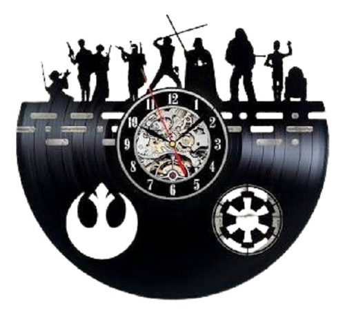 Reloj Corte Laser 0078 Star Wars Silueta De Los Personajes 