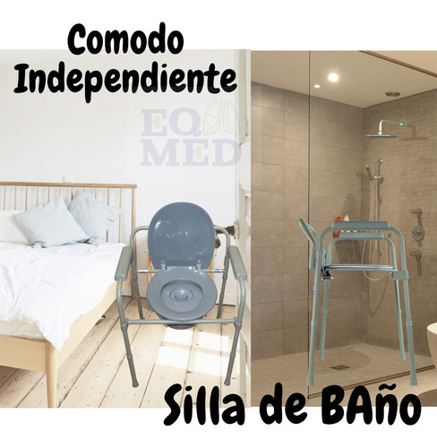 Silla Comodo 3 En 1 | Silla Para Baño Con Inodoro Plegable