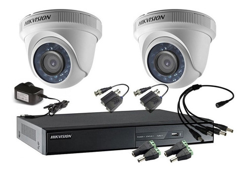 Camara Seguridad Kit Hikvision Dvr 8 Canales + 2 Domo 1mpx