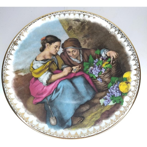 Plato Porcelana Kuba Bavaria Germany Dibujo Central Cuadro F