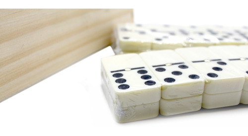 Imagen 3 de 3 de Domino Profesional Caja Madera Juego Fichas Casino Grande
