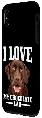 Funda For iPhone XS Max I Love My Chocolate Lab Labrador-02