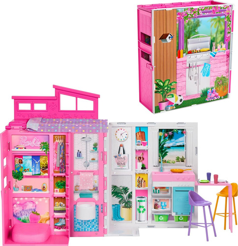 Barbie Juego De Casa De Muñecas Casa De Escapada Con 4 Areas