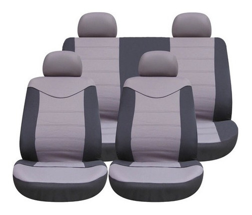 Imagen 2 de 4 de Set De Fundas Cubreasientos Para Autos 8 Piezas - Negra/roja