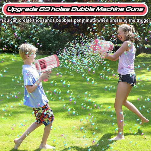 Ametralladora De Burbujas, Burbujas Juguetes Para Niños Con