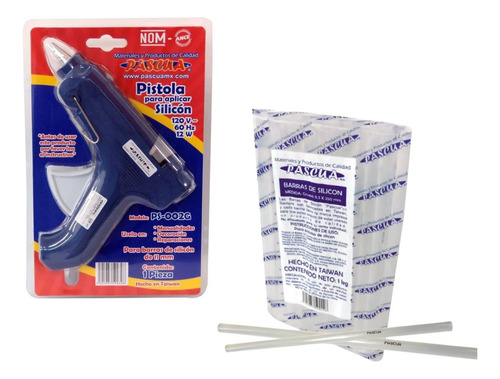 Pistola Para Silicón Grueso + 1 Kilo D Silicón Pascua 11.3mm