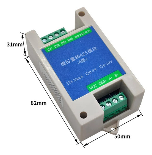 Modulo Rs485 4-entrada Analógica 10v Compatible Plc Arduino