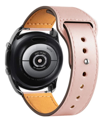 Correa de piel natural de 20 mm compatible con Mibro Watch T1, color rosa