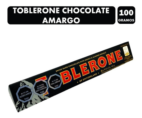 Chocolate Toblerone Suizo Chocolate Amargo 100 Gramos