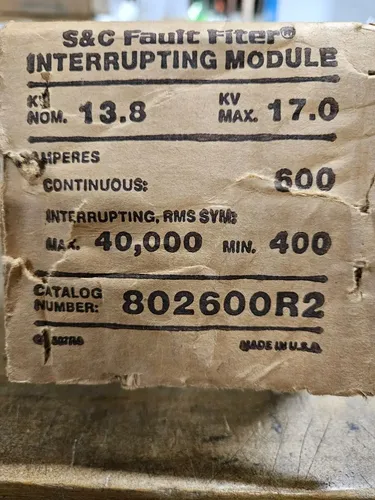 Fault Fiter Control Module S&c Fault Fiter #802600r2 Ccw | Meses sin interés
