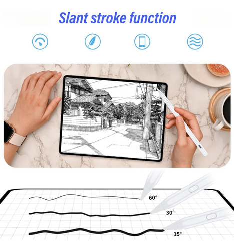 Lápiz Óptico Stylus Pluma Para iPad,carga Rápida,atajos