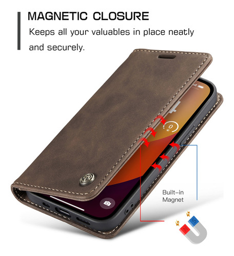 Funda De Cuero Tipo Billetera Con Ranura For Tarjetas For Samsung A06