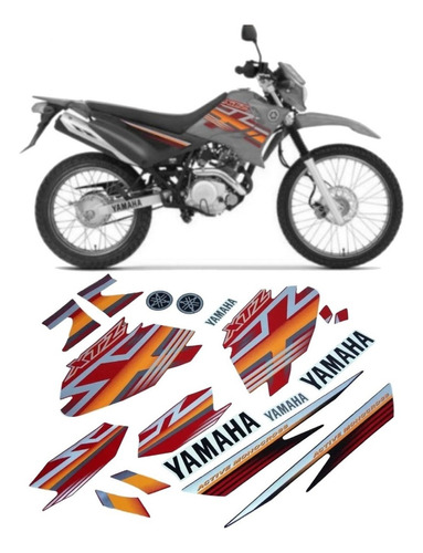 Kit Adesivos Yamaha Xtz 125 2010 Vermelha 10248