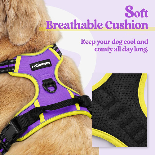 Arnés Para Perros Rabbitgoo No Pull, Ajustable, Talla L