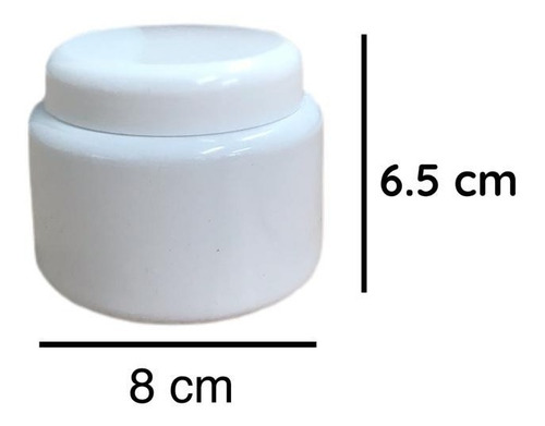 Imagen 2 de 10 de Potes Plasticos 200 Cc Redondo Blanco Pvc X 150 Un.