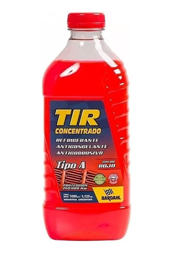 Refrigerante Rojo Tir Bardahl Radiador 1 Litro - Formula1