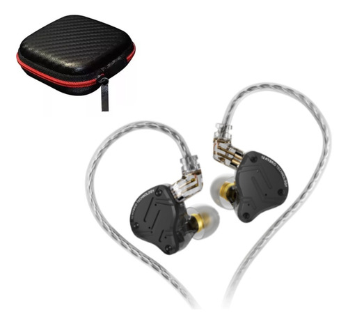 Audífonos Kz Zs10 Pro X Negros Sin Micrófono + Estuche