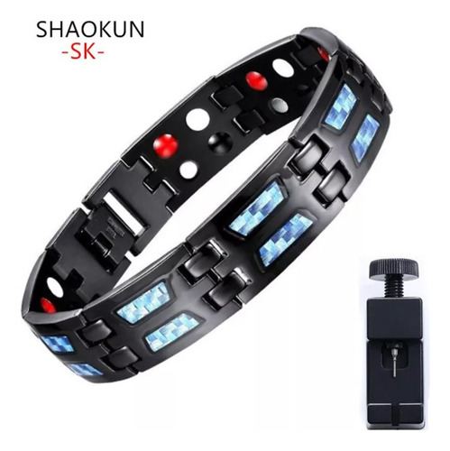 Pulsera Terapia Magnética Titanium Power Ultra Strength 2pie