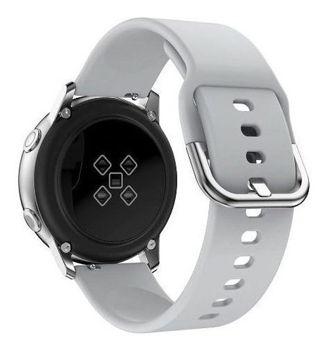 Pulseira Silicone Basic Para Galaxy Watch Active 44mm Cinza