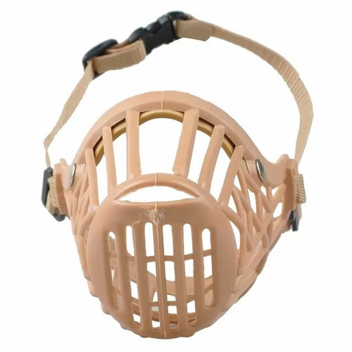 Imagen 2 de 7 de Bozal Plastico Con Cinta De Nylon Ajustable Para Perros S 2