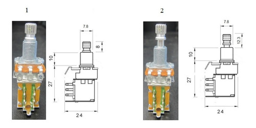 Imagem 2 de 2 de Potenciômetro Push Pull B500k Alpha Para Guitarra E Baixo