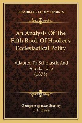 Libro An Analysis Of The Fifth Book Of Hooker's Ecclesias...